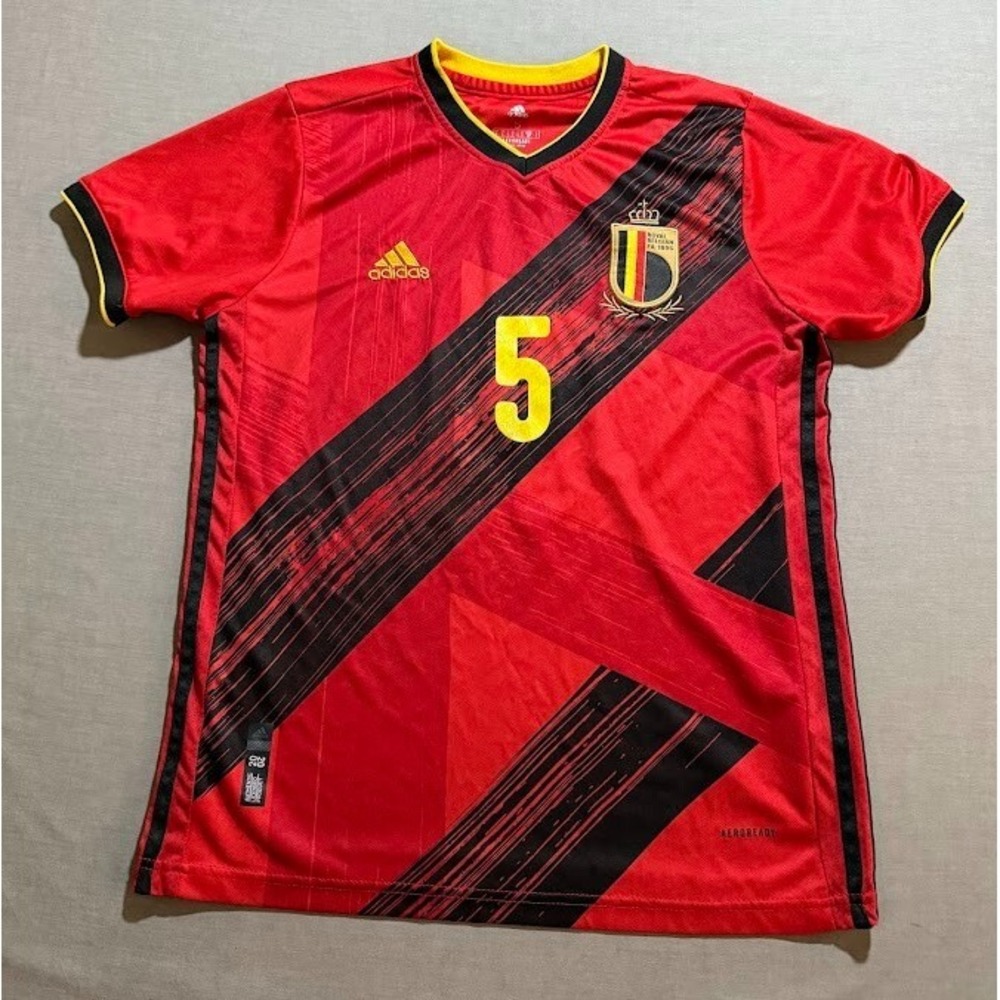 Royal Belgian FA 1895‎ Home Adidas Aeroreaby Jersey Mens Small Red Short Sleeve